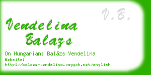 vendelina balazs business card